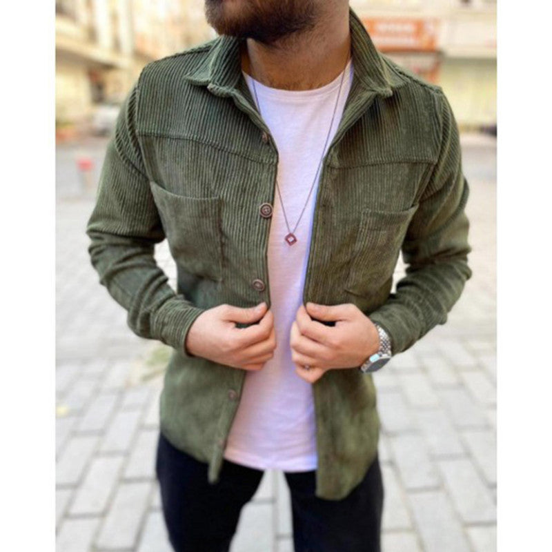 Herren lässige Cordjacke Aliams