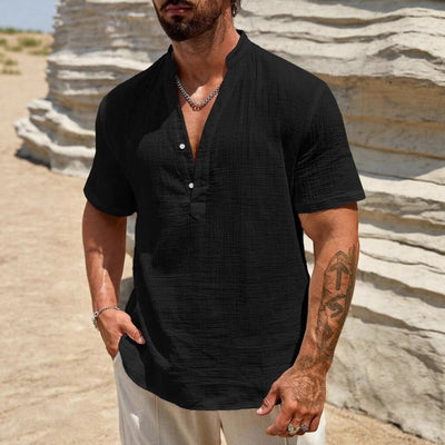 Herrenhemd mit lockerem Kragen - Elías