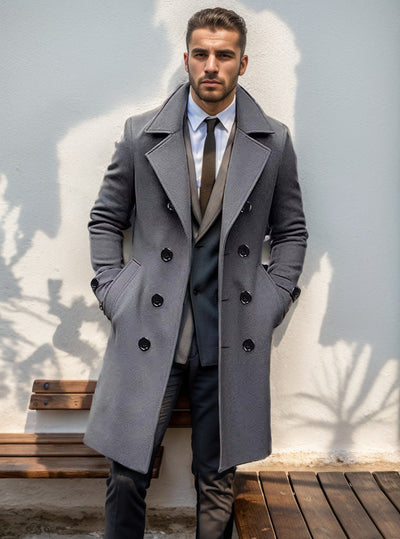 Herren eleganter Wool Trenchcoat Aliams