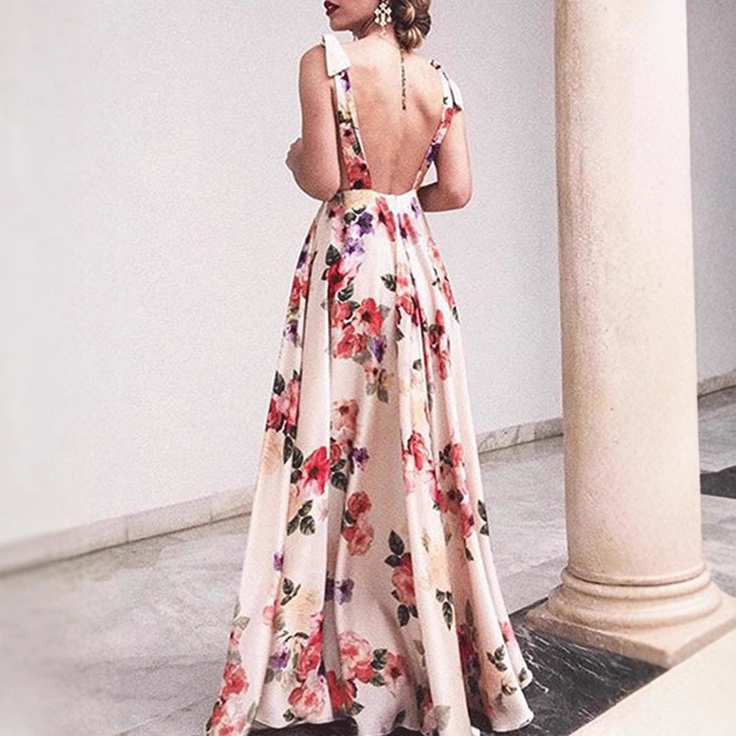 Asa - Kleid für Frauen A-Linie Blumenprint, ärmellos und rückenfrei