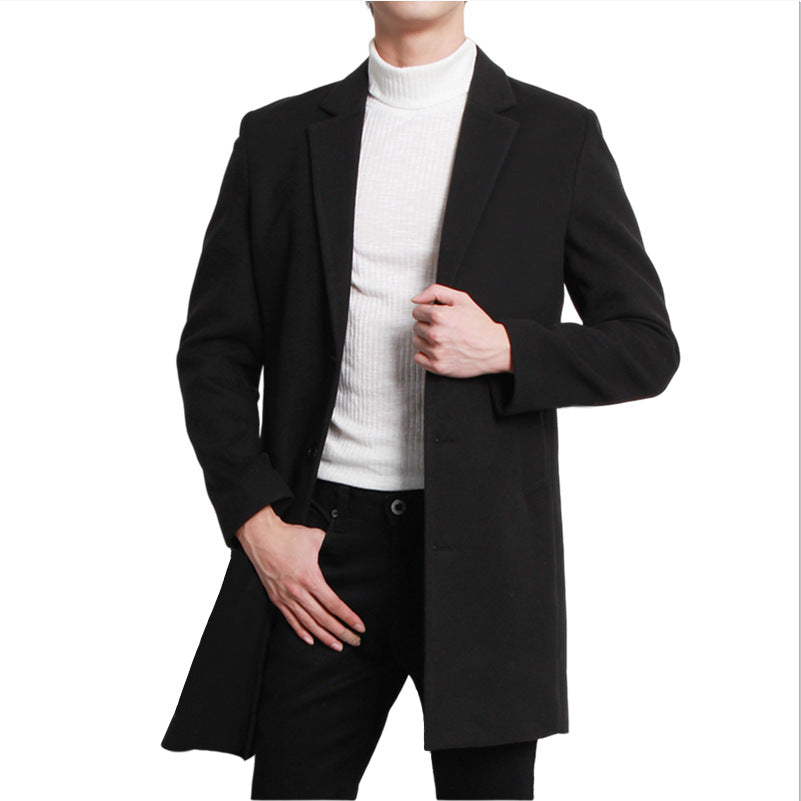 Herren eleganter Woolcoat mit modernem Schnitt Aliams