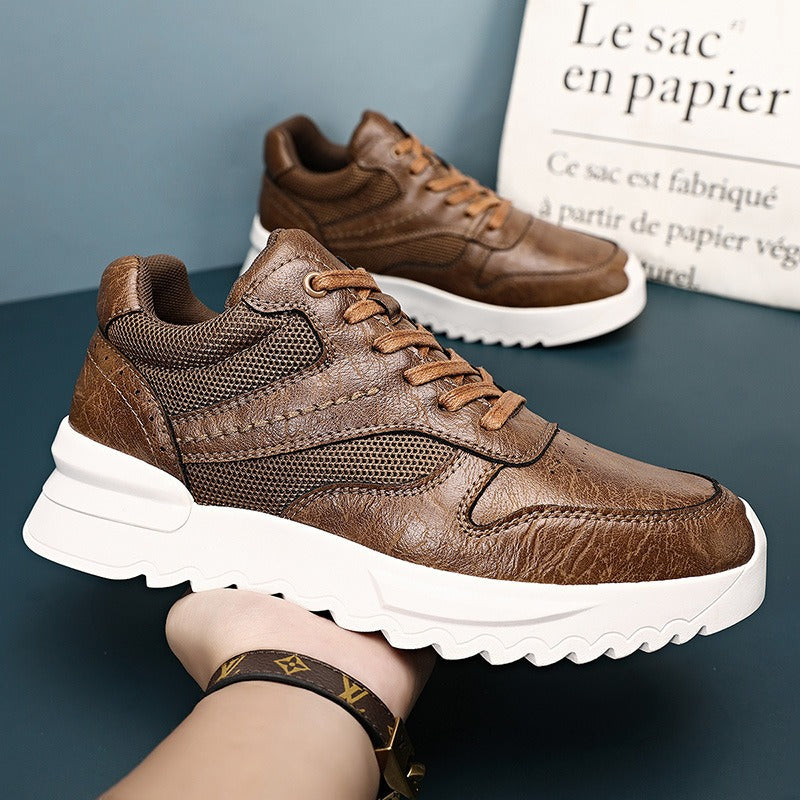 Herren Turnschuhe aus Kunstleder mit dicker Sohle - Mateo