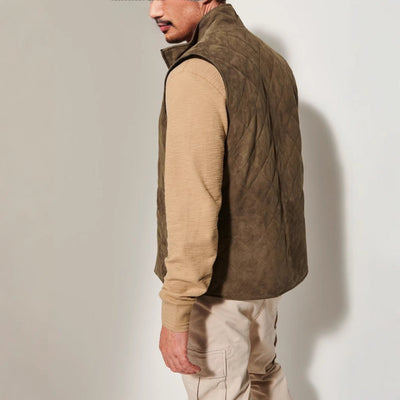 Herren gesteppte Wärmeweste mit hohem Kragen Aliams