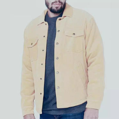 Herren Cordjacke mit praktischen Pattentaschen und weich gefüttertem Innenfutter Aliams