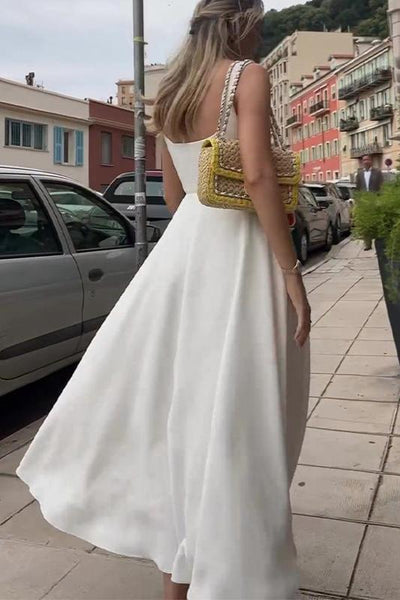 Calandra | Midikleid mit quadratischem Ausschnitt