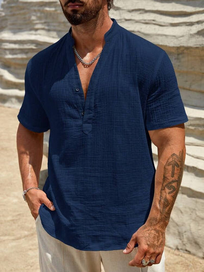 Herrenhemd mit lockerem Kragen - Elías