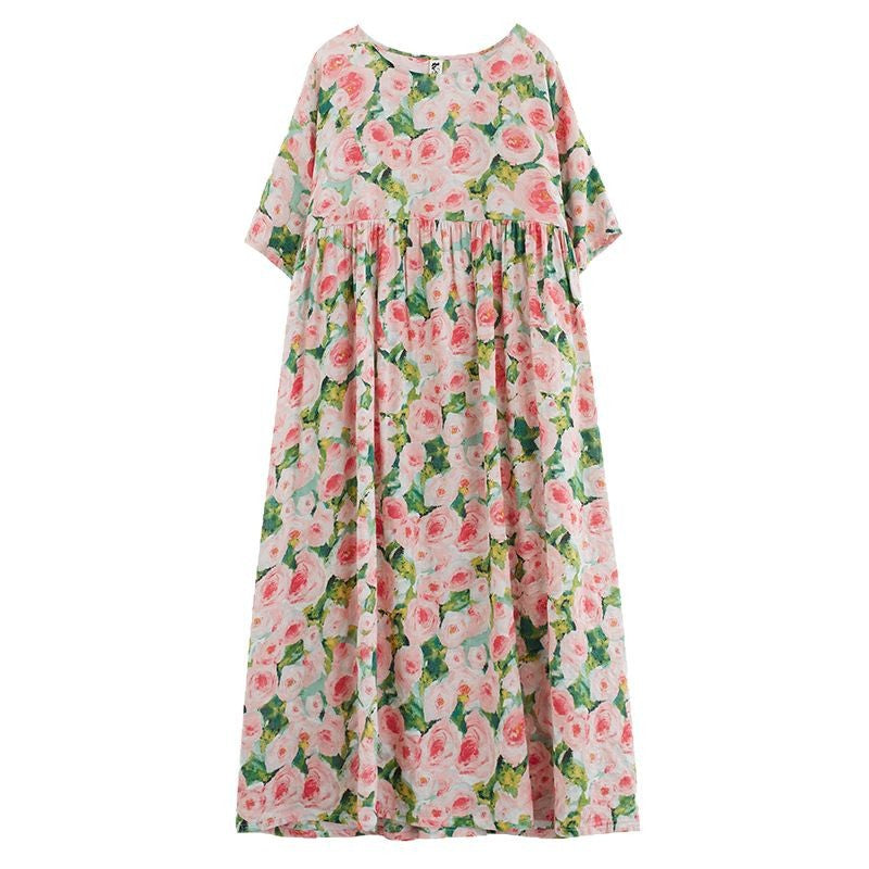 Gunda - Maxikleid für Frauen mit Blumendruck und lässigem Schnitt