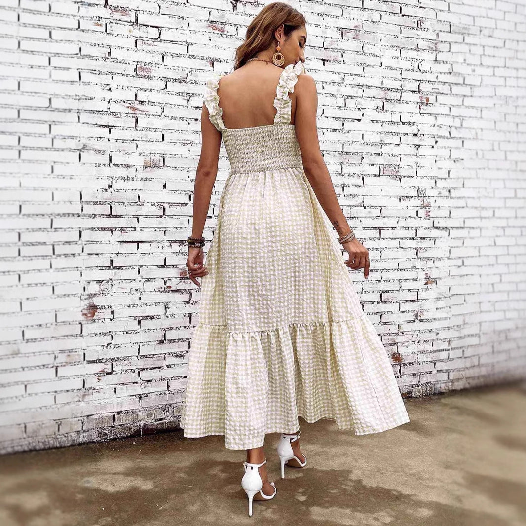 Anea - Langes Sommerkleid für Frauen A-Linie mit Corsage