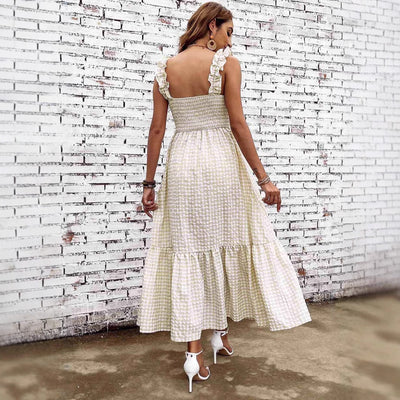 Anea - Langes Sommerkleid für Frauen A-Linie mit Corsage