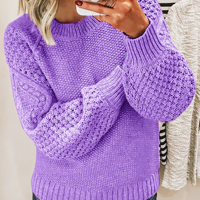 Kuscheliger Strickpullover für Damen | Langärmlig