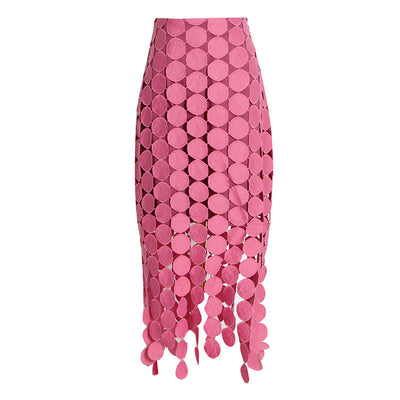 Circle‑Maxirock Fransen – Femininer Sommerrock aus veganer Micro‑Viskose