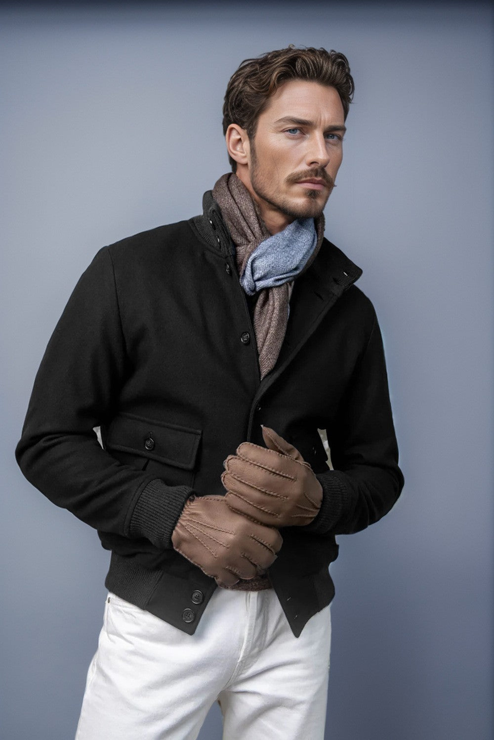 Herren elegante Utilityjacke mit praktischen Taschen und modischem Schnitt Aliams