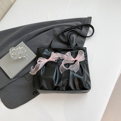 Damen Tragetasche mit dekorativen Schleifen im Universitätsstil - Amelia