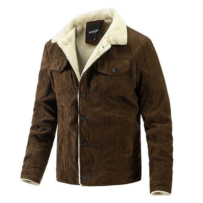 Herren warme Cordjacke mit Teddyfell Aliams