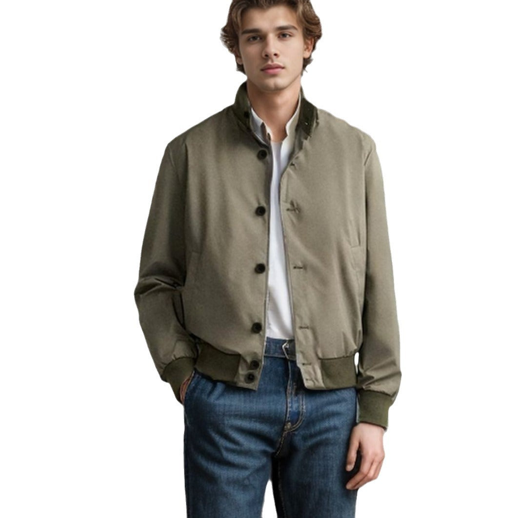 Herren moderne Utilityjacke mit praktischen Taschen und elastischem Bund Aliams