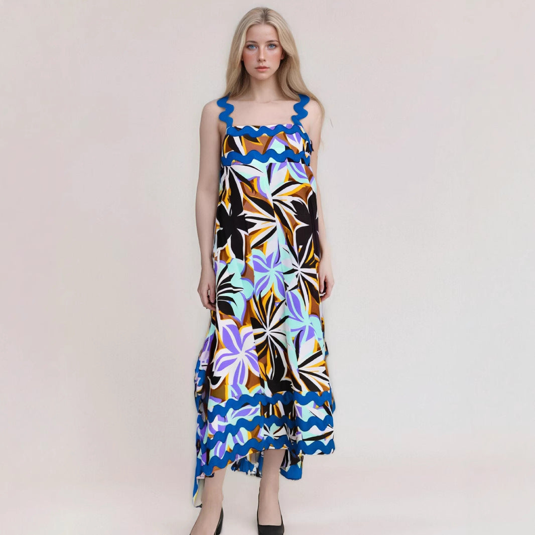 Aslaug - Langes Blumenkleid