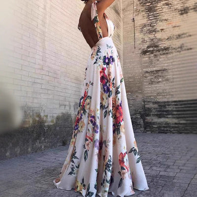 Asa - Kleid für Frauen A-Linie Blumenprint, ärmellos und rückenfrei