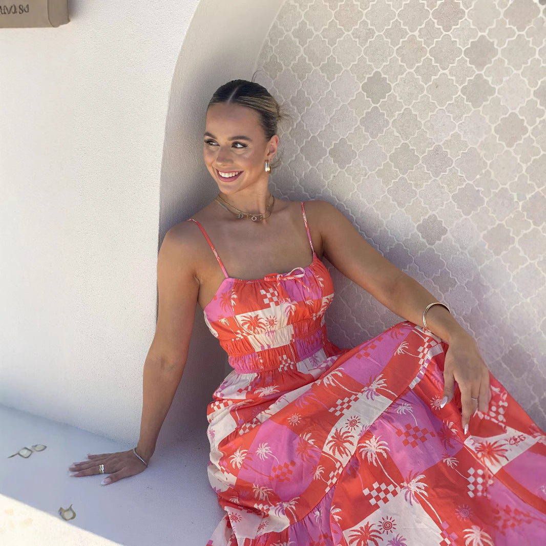 Thora - Fließendes Sommerkleid aus Patchwork ohne Ärmel