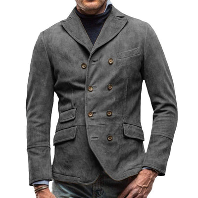 Herren modische Premium Wildlederjacke im Layering-Stil Aliams