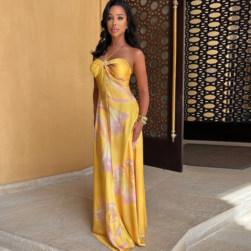 Helga - Elegantes trägerloses Maxikleid für Frauen