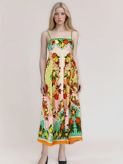 Anja - Trägerloses, hochtailliertes Sommerkleid mit Abstraktdruck