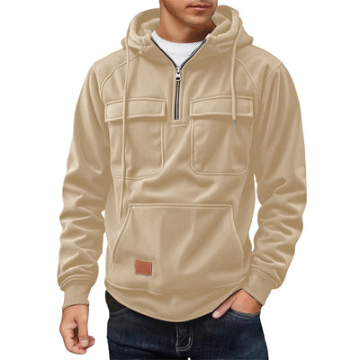 Herren Fleece-Hoodie mit praktischen Taschen Aliams