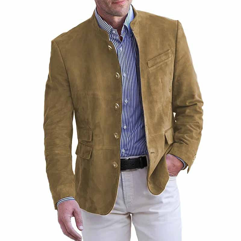 Herren elegante Wildlederjacke im modischen Schnitt Aliams