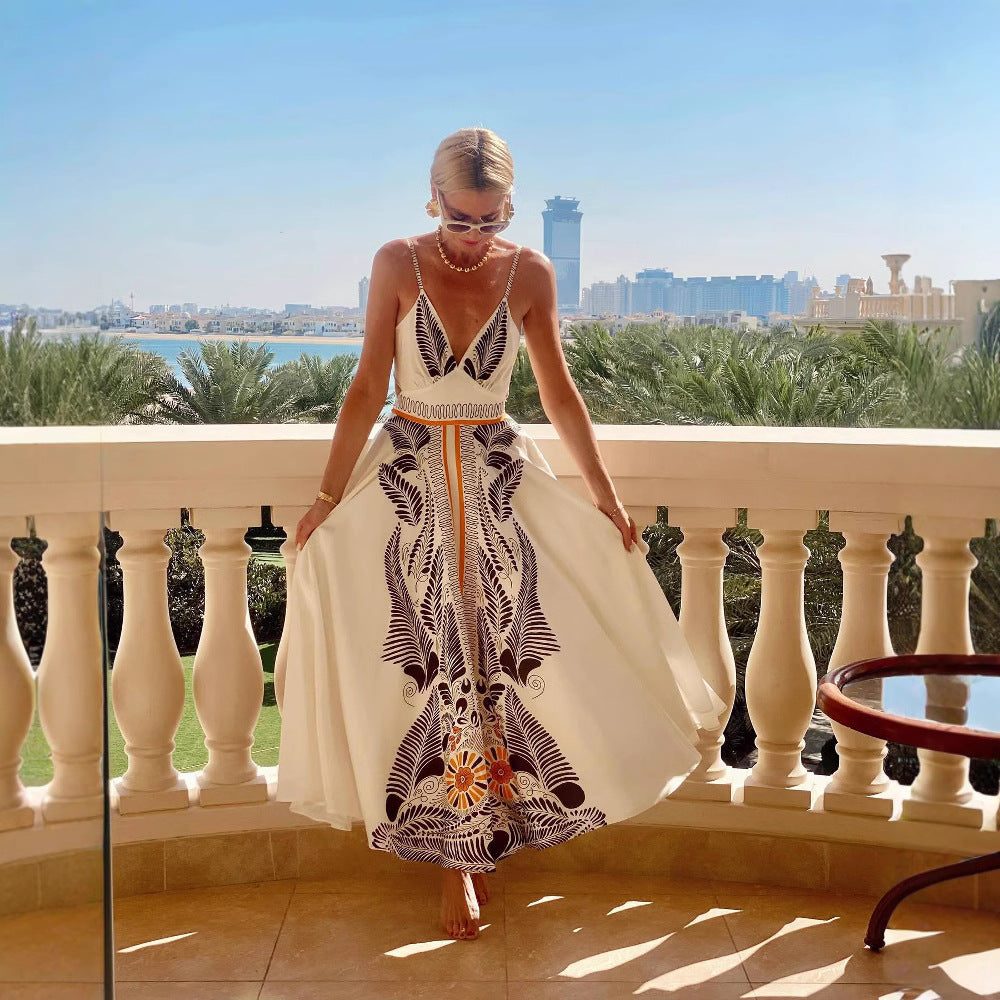 Damen Leichte Passform Sommer Maxikleid -  Catiana