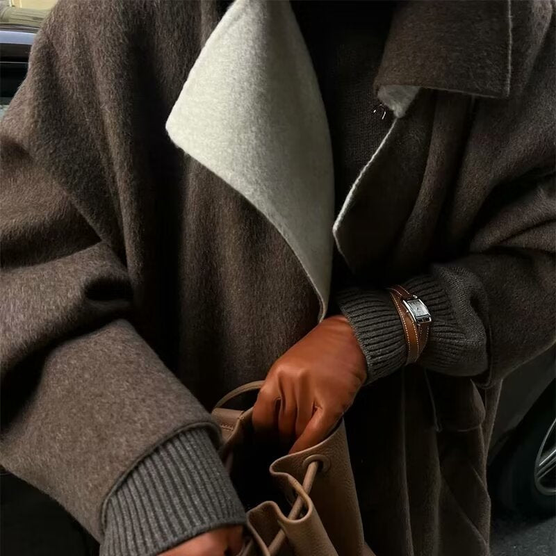 Belia | Zweifarbiger Trenchcoat mit Oversize-Flair