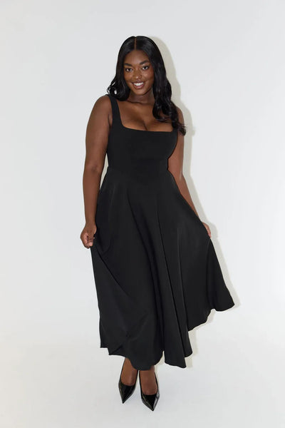 Brandt & Belle | Hochtailliertes Midi-Kleid