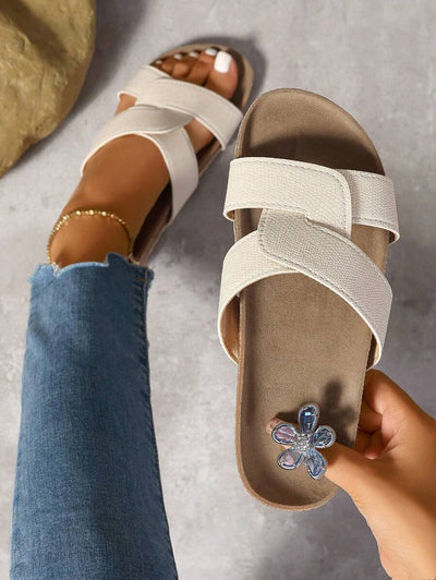 Olga – Damen Slip-On Sandalen Römisch Netzstil Sommer