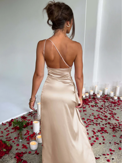 SOLEIL SATIN MAXIKLEID