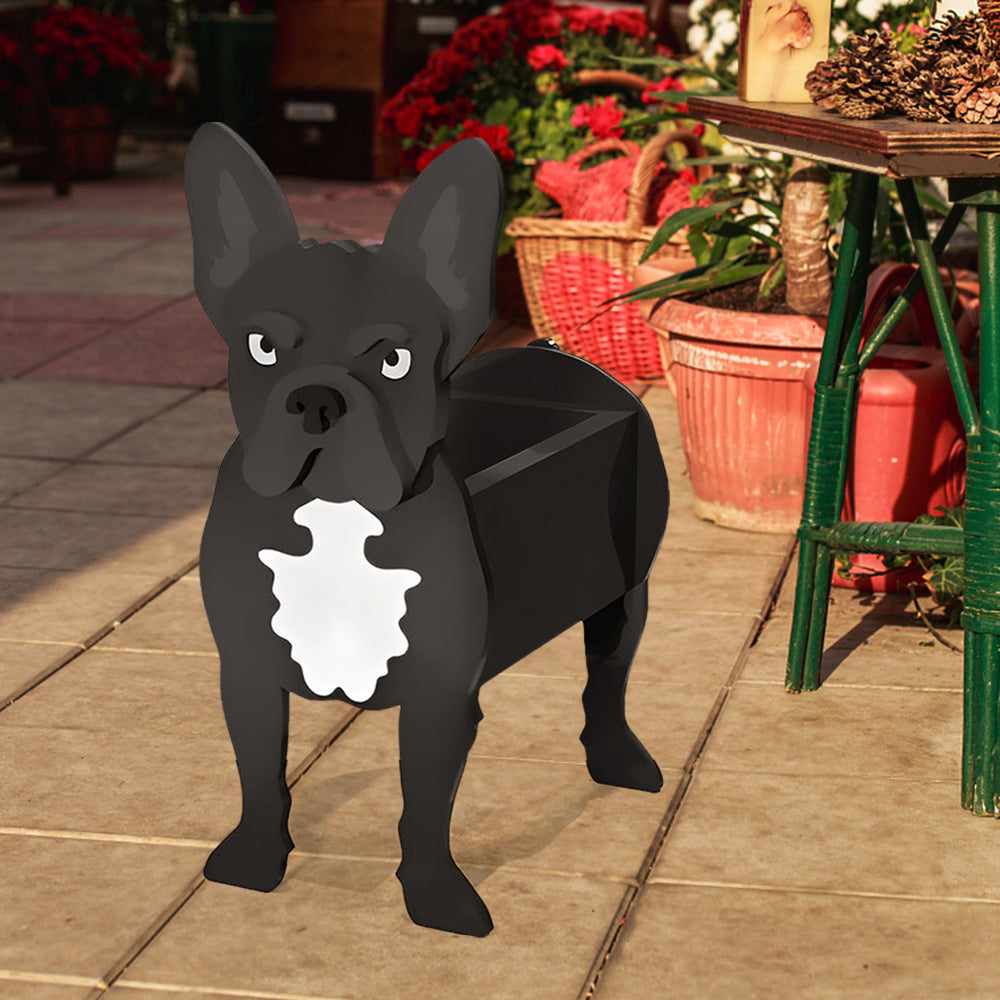 Blumentopf im Französische Bulldogge Design