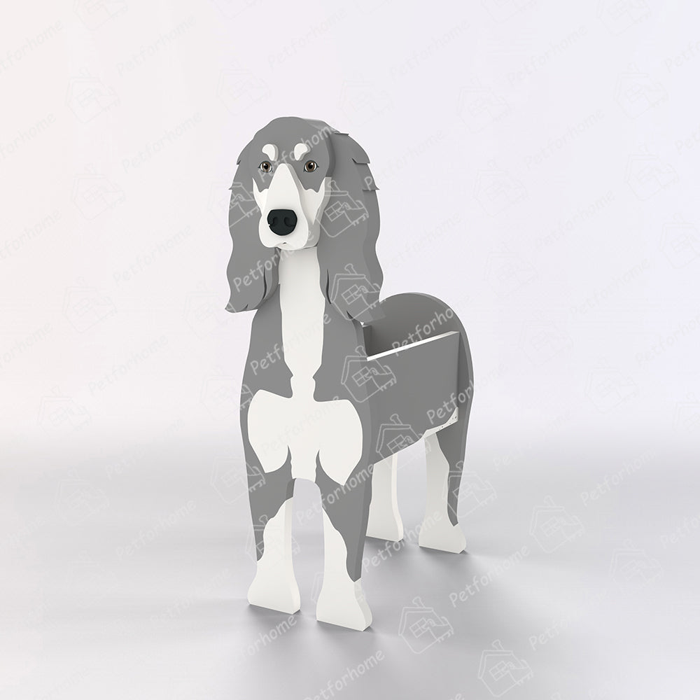 Saluki Dog Flower Pot