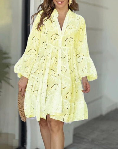 Philomée - Kleid Mit Ausgehöhlten Mustern