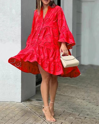 Philomée - Kleid Mit Ausgehöhlten Mustern