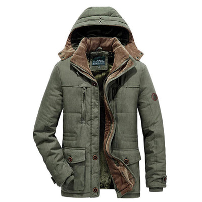 Winterjacke Herren | Fleece Gefüttert Kapuze