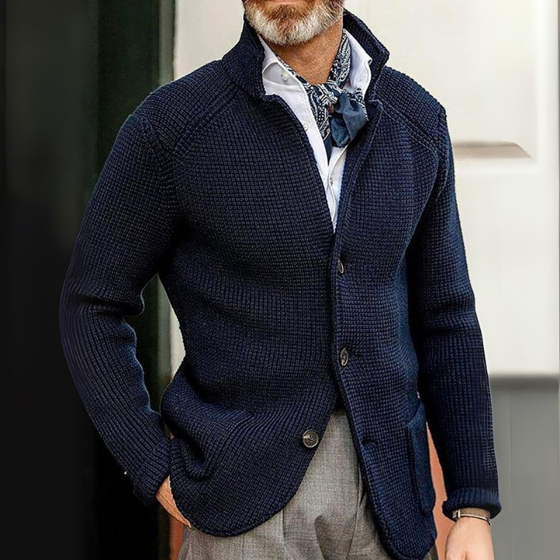 Eleganter Herren Cardigan | Strickjacke Mit Knöpfen