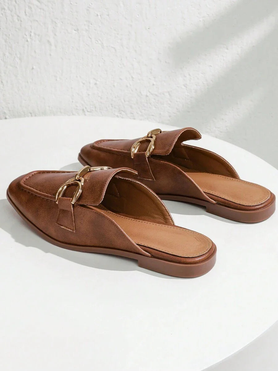 Rabea – Damen Loafers Slip-On Vintage Stil Aus Leder