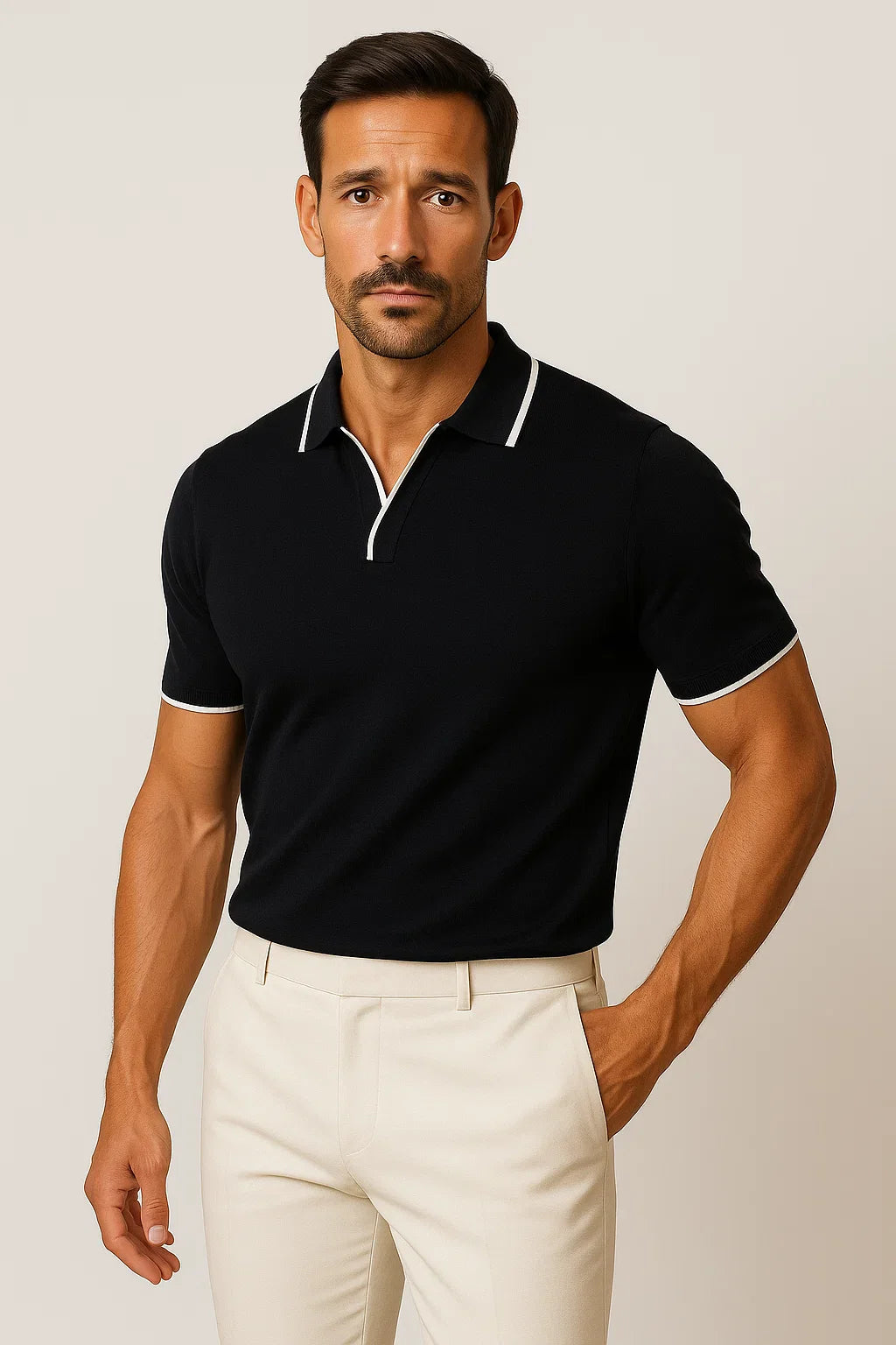 Raffiniertes Polo mit Kontrastkragen