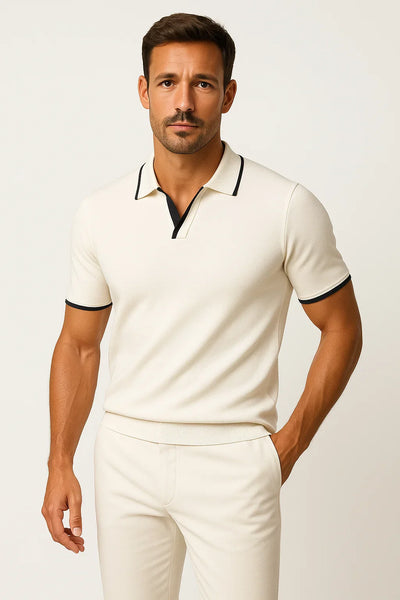 Raffiniertes Polo mit Kontrastkragen