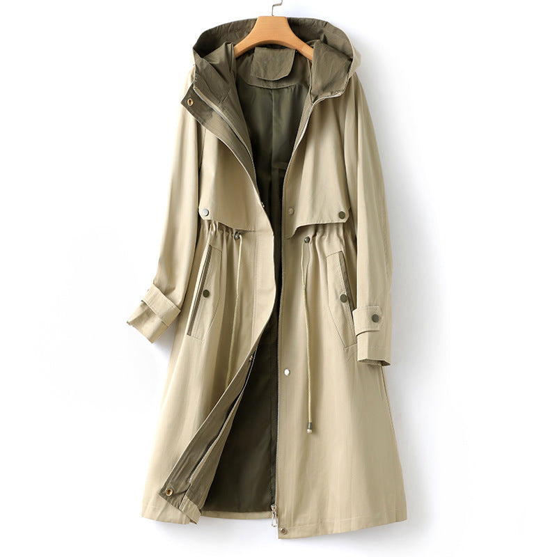 Damen Trenchcoat mit Kapuze | Winter