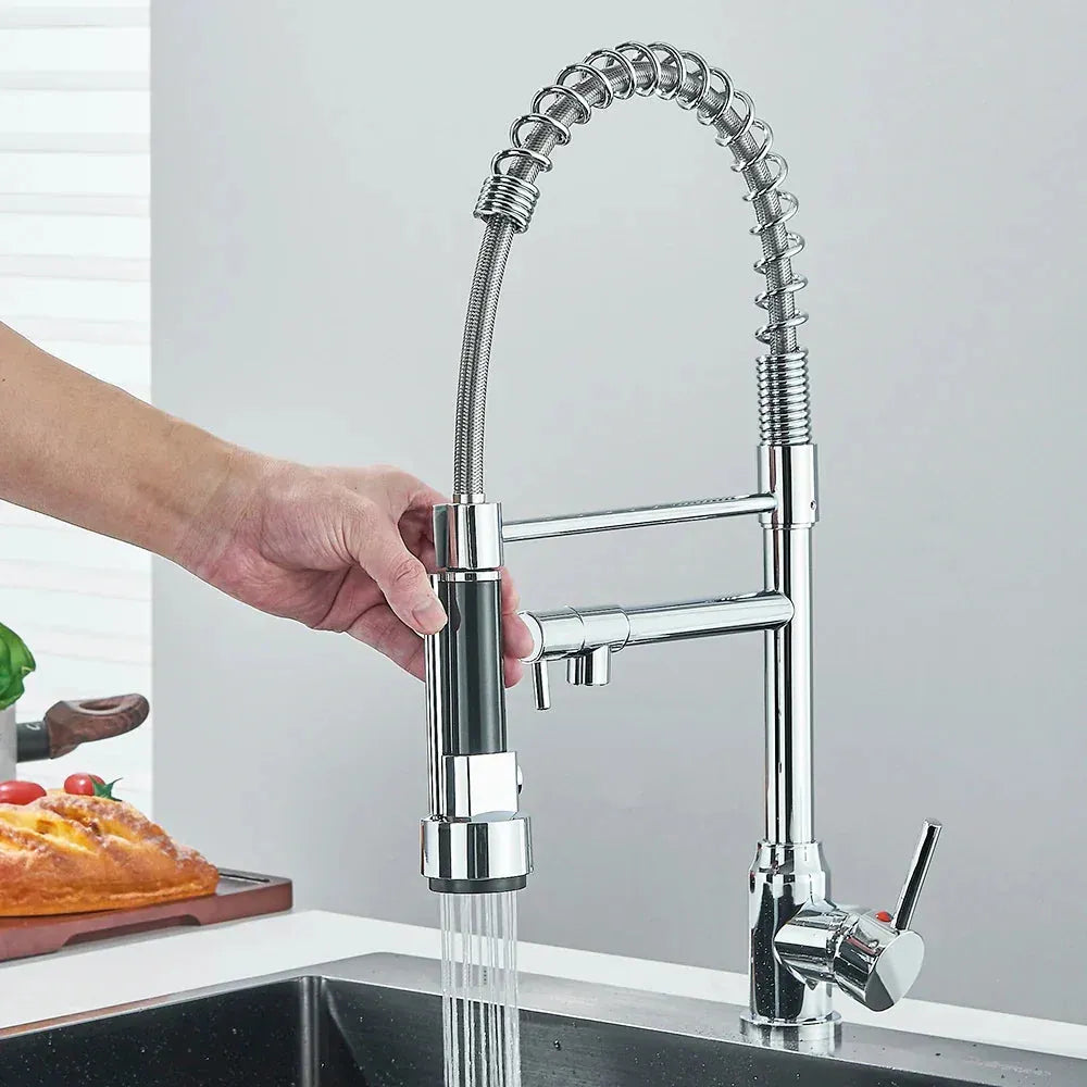 HydroSpout Wasserhahn - Flexibler Doppelauslauf mit zwei Modi und 360° Drehung Wasserhahn