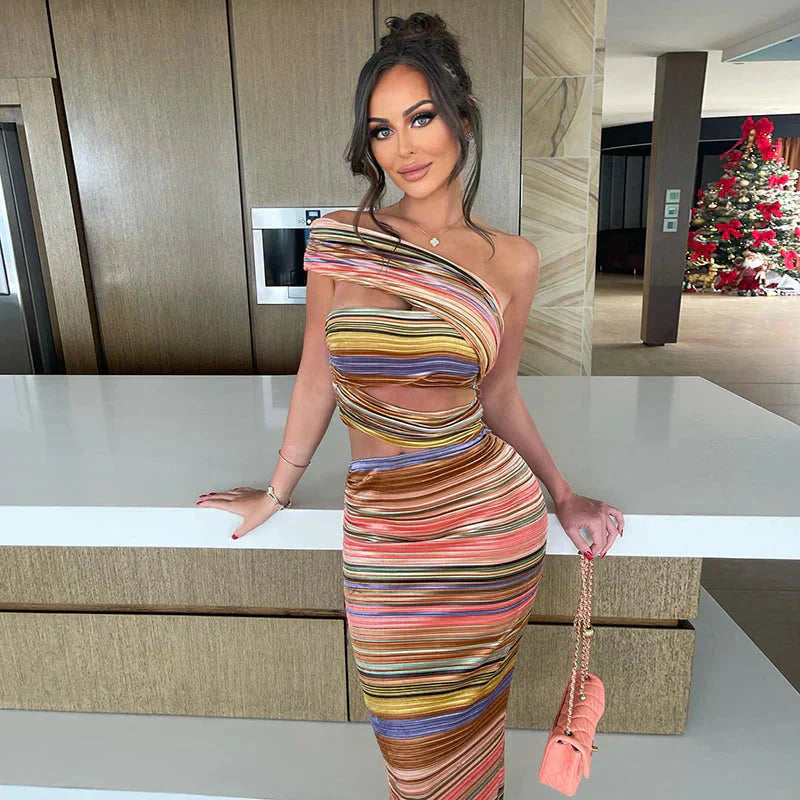 Cut Out Kleid mit Schlitz und moderner Eleganz für Frauen