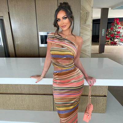 Cut Out Kleid mit Schlitz und moderner Eleganz für Frauen