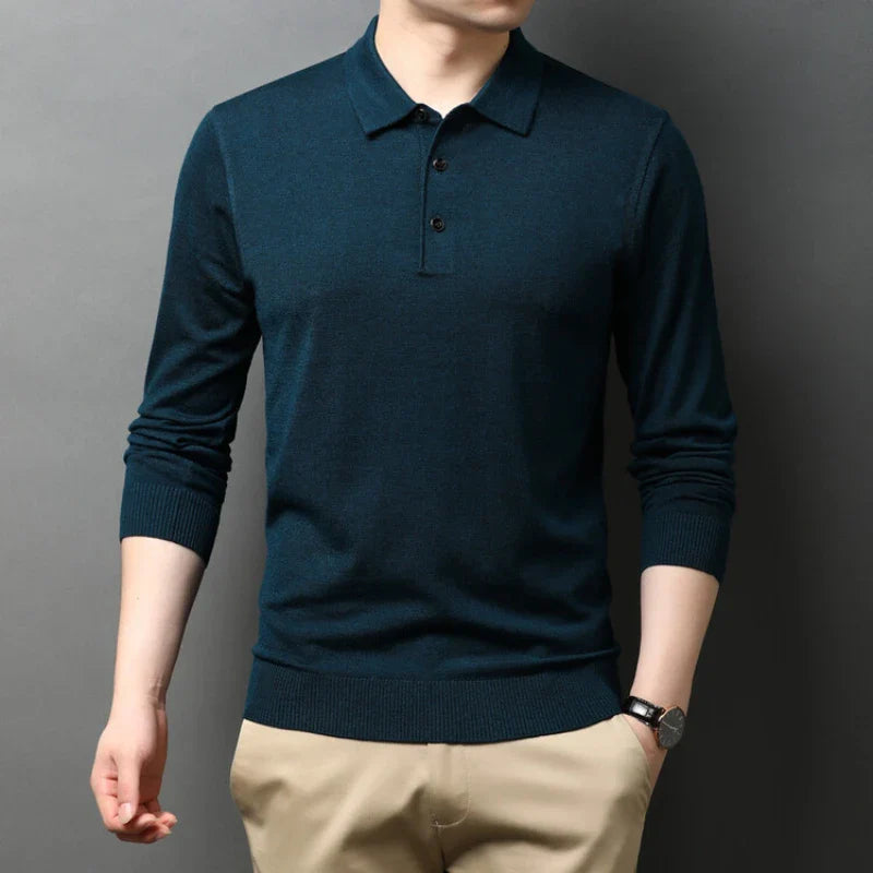 Mayfair™ | Langarm-Cashmere-Poloshirt
