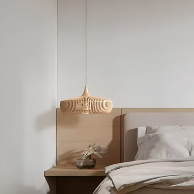 WoodHaven Light – Moderne Holz-Pendelleuchte für stilvolles Ambiente