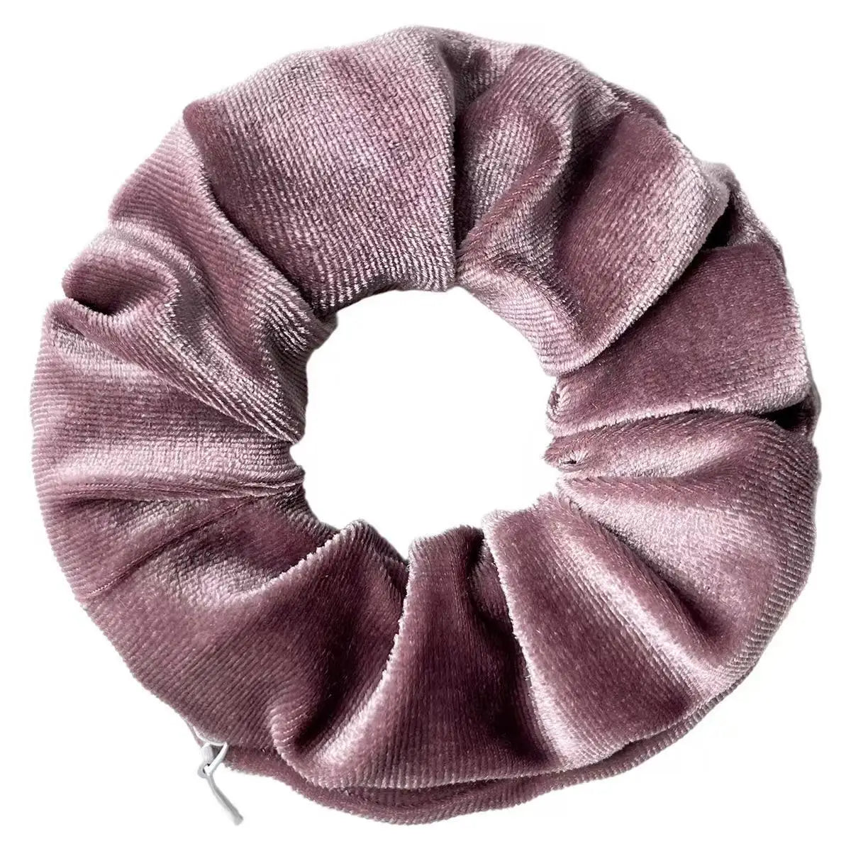 Velvet Scrunchies With Pocket Zipper Hair Ties for Women Hidden Hair Scrunchie Ponytail Holder Elastic Bands Gift for Friend