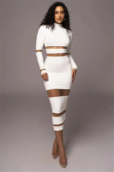 Kleid mit Cut Outs und markanten Akzenten für Frauen