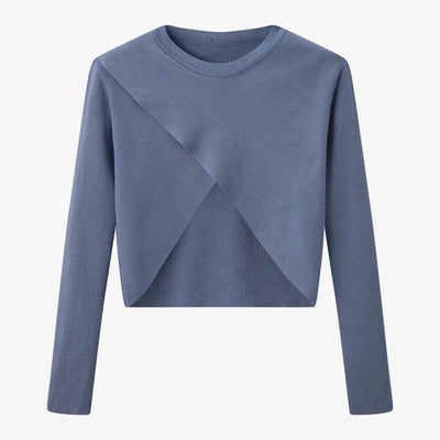 Elegantes Satinkleid - Stricktop-Kombinationsset